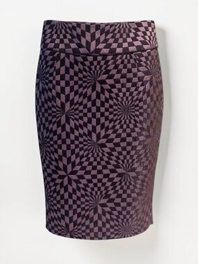 Azel Hazel Purple High-Waisted Retro Pencil Skirt - Size S